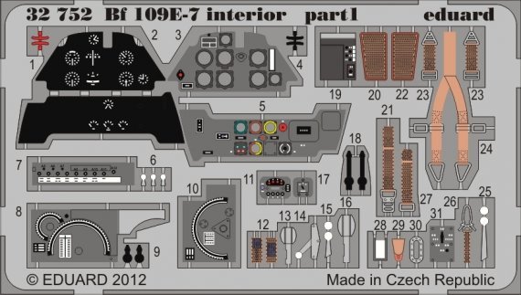 1/32 Messerschmitt Bf 109E-7 interior (Trumpeter)