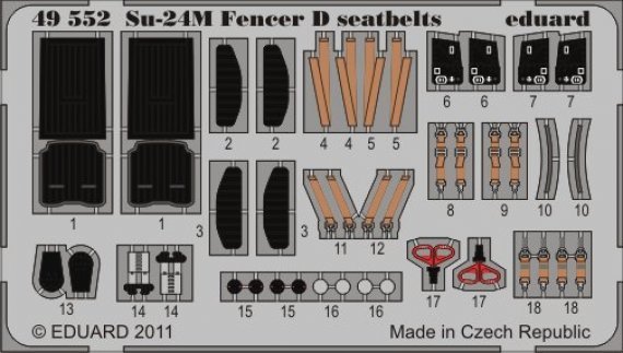 1/48 Su-24M Fencer D seatbelts (TRUMP)