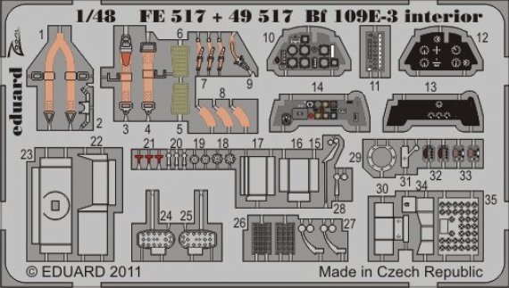 1/48 Bf 109E-3 interior S.A. (AIRF)