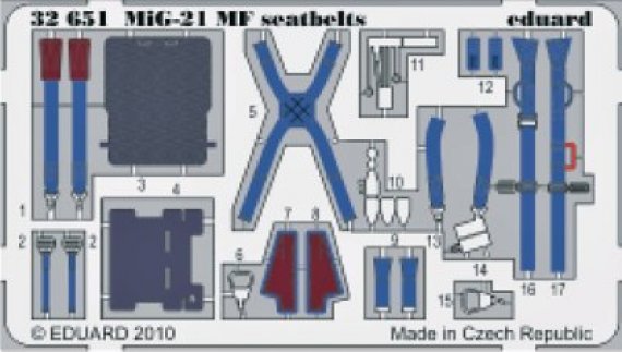 1/32 MiG-21MF KM1M seatbelts (TRUMP)