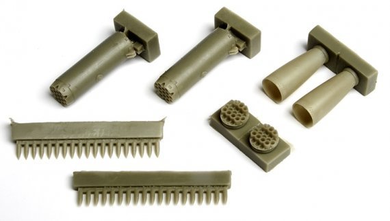 1/48 2x Rocket pod m/57 without front cover for Draken & Lansen