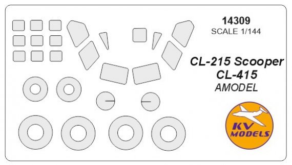 1/144 Canadair CL-215 Scooper / CL-415 canopy paint mask