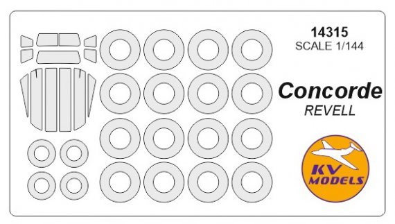 1/144 Concorde canopy paint mask