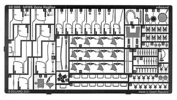 Eduard EDU32066 Motore A6M5 Zero 1/32 Dettaglio