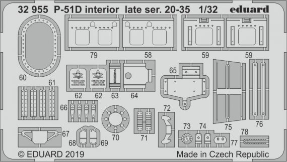 1/32 SET P-51D interior late ser. 20-35