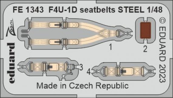 1/48 F4U-1D seatbelts STEEL
