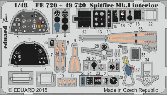 1/48 Supermarine Spitfire Mk.I interior (self adhesive)