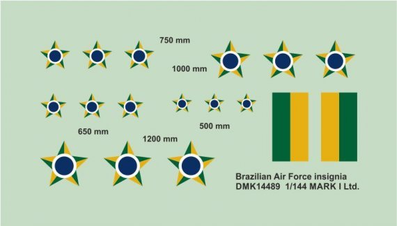 1/144 Decals Brazilian AF insignia