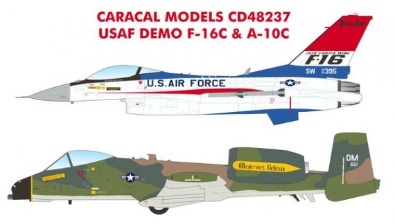 1/48 USAF Demo Lockheed-Martin F-16C & Fairchild A-10C Markings