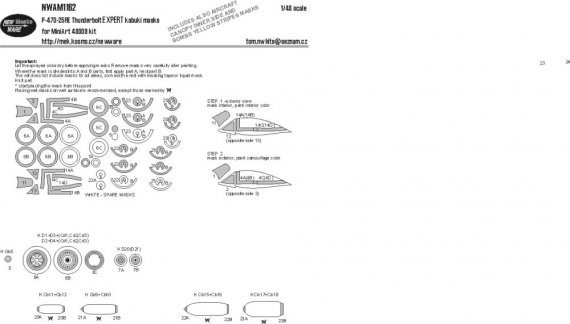 1/48 Mask P-47D-25RE Thunderbolt EXPERT MINA