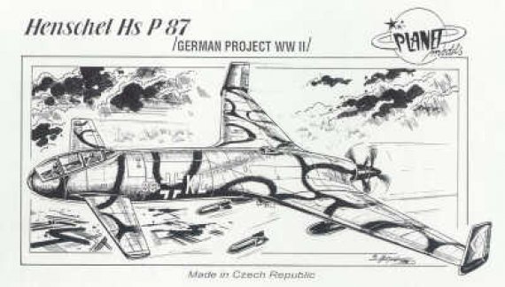 Planet 1/72 Henschel Hs-P.87 Flugzeugmodell