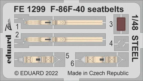 1/48 F-86F-40 seatbelts STEEL