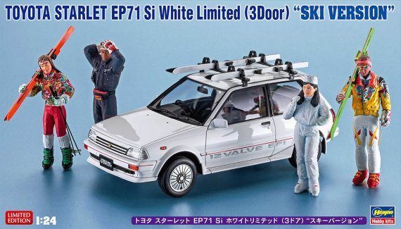 1/24 Toyota Starlet EP71 Si White Limited 3Door Ski Version
