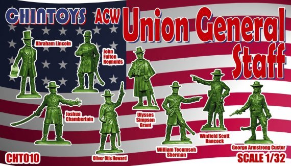 1/32 ACW/American Civil War Union General Staff. Abraham Lincoln