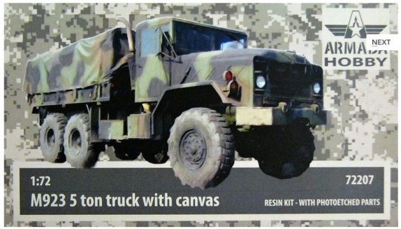 1/72 M923 5ton truck with canvas (resin kit w/ PE)