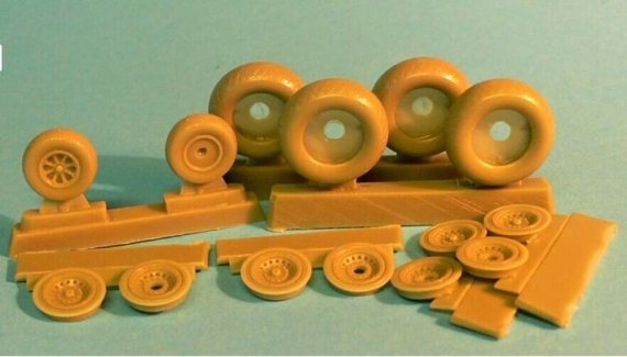 1/72 Boeing B-29 wheels set  diamond tread (ACAD)