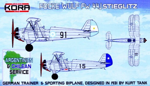 1/72 Fw 44J Stieglitz Argentinien & Chilean Service