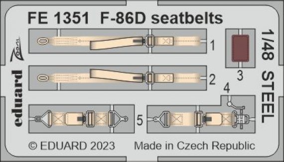 1/48 F-86D seatbelts STEEL