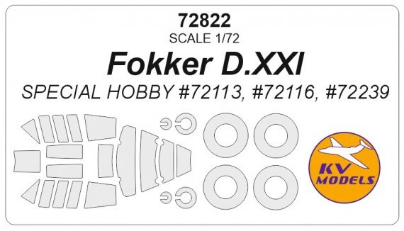 1/72 Fokker D.XXI masks for wheels for Special Hobby