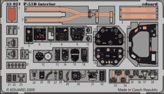 Eduard P-51D interior S.A.  1/32