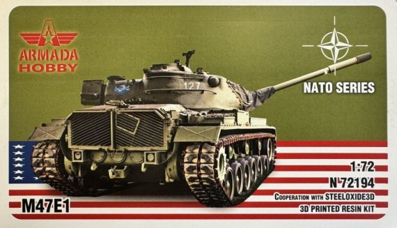 1/72 M47E1 3D resin printed kit