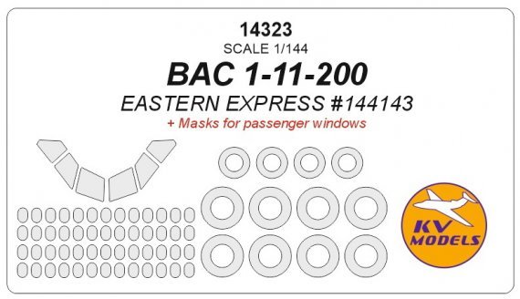 1/144 Bac 1-11-200 + masks for passenger windows