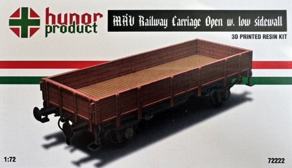 1/72 MAV Railway Carriage Open with low sidewall