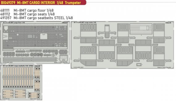 1/48 Mi-8MT CARGO INTERIOR BigEd Set for Trumpeter