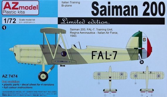 1/72 Saiman 200 (2x Italy, 2x USAAF)