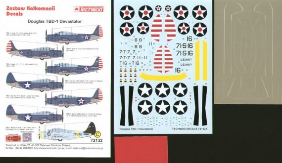 Techmod Decals Douglas TBD-1 Devastator 1/72
