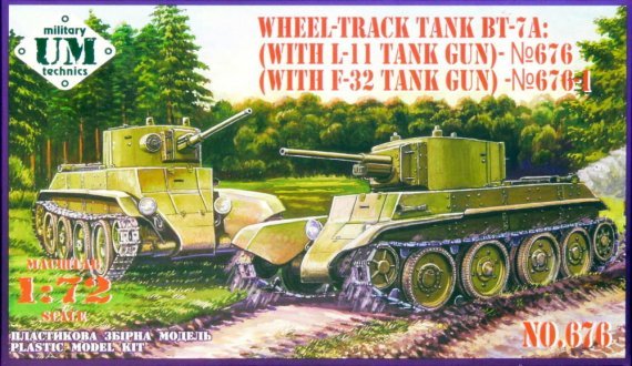 1/72 Wheel-track Tank BT-7A with L-11 Tank Gun