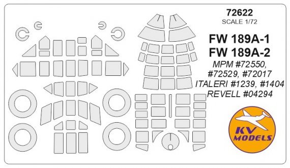 1/72 Focke-Wulf Fw-189A masks