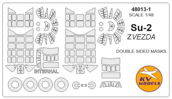 1/48 Sukhoi Su-2 Double-sided masks + wheels masks