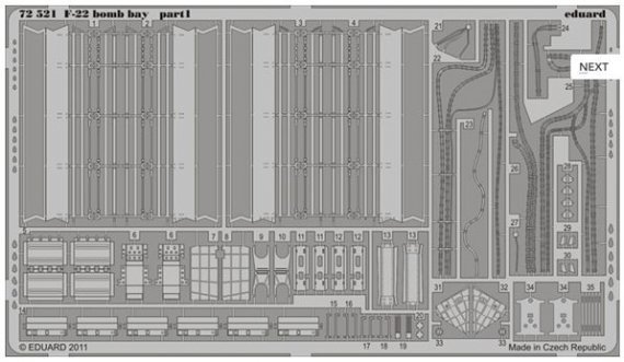 1/72 Boeing F-22 Raptor bomb bay (Academy)