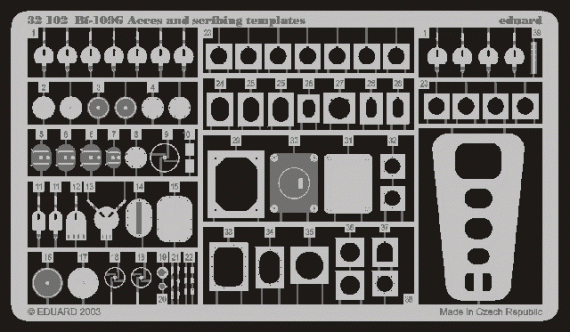 Bf 109 acces and scribing templates  (HAS)
