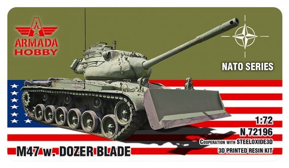 ARMADA HOBBY M47 con Lama Apripista 1/72 Kit Resina