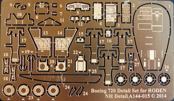 1/144 Boeing 720 Detail Set (for Roden)