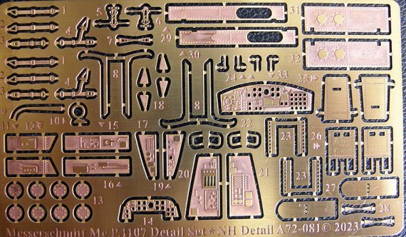 1/72 Messerschmitt Me P.1107 Detail Set