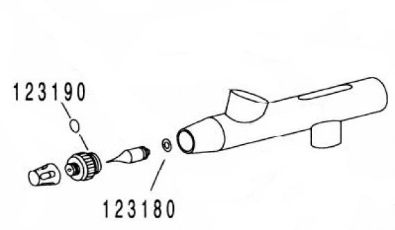 3 guarnizioni Teflon per la punta di uggello di aeropenna