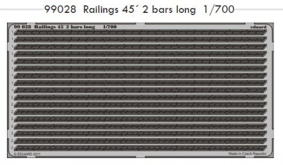 1/700 SET Railings 45' 2 bars long