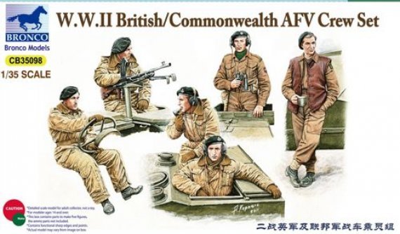 Bronco Models British Commonwealth AFV Crew Set 1/35
