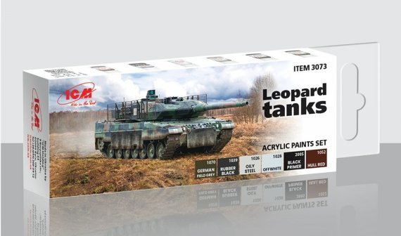 Acrylic paints set for Afu Leopard 2A6 tanks
