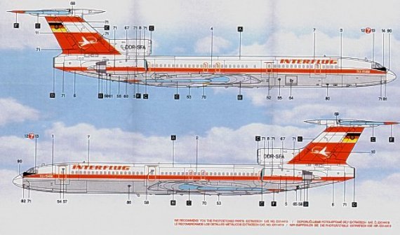 1/144 Tupolev Tu-154M Interflug