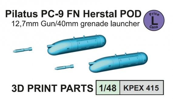 Kovozavody 1/72 Pilatus PC-9 FN Herstal POD