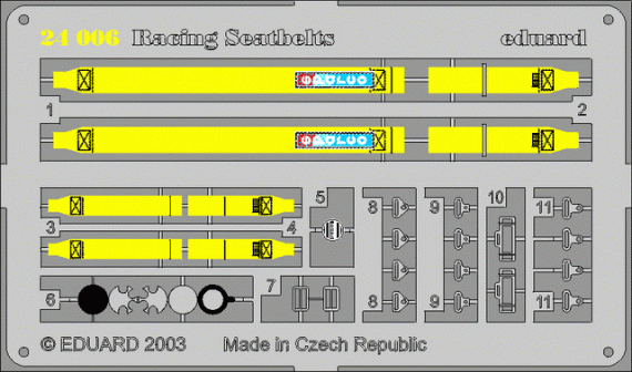 Eduard Sparco 4 points Yellow 1/24