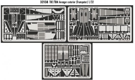 Eduard EDU32138 Ext�rieur TBF-1/TBM-3 Avenger 1/32