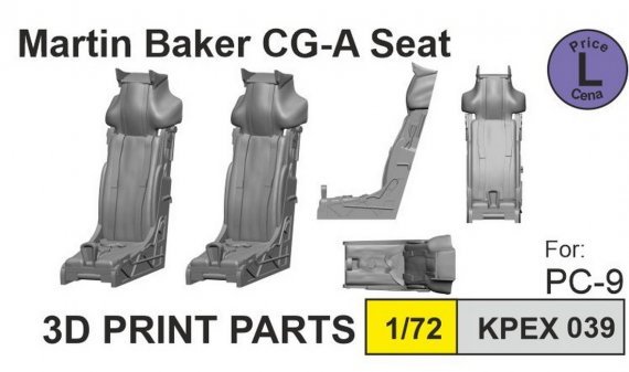 1/72 Mb CG-A seats 2 pcs, for Pilatus PC-9 parts for KPM