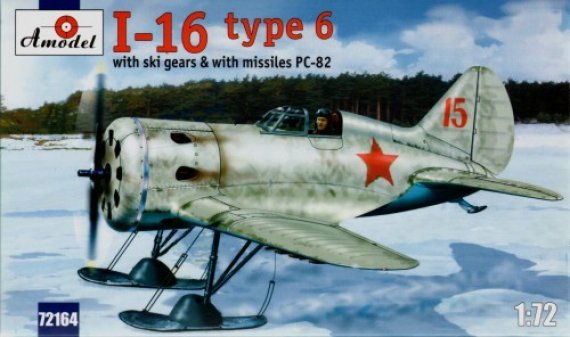 1/72 Polikarpov I-16 type 6 on skis with PC-82 rockets