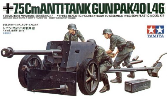 Tamiya 1/35 7.5cm Pak-40 L46 avec Figurines