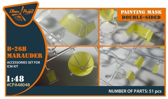 1/48 B-26B double-sided painting mask for ICM